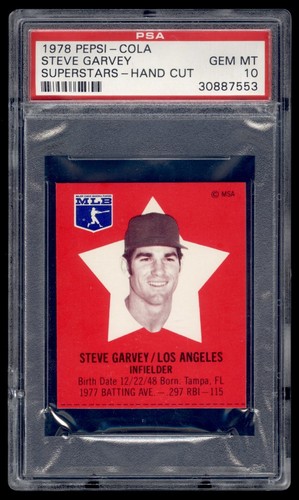 Steve Garvey 1978 Pepsi Cola Superstars Hand Cut card