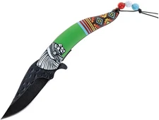 S-TEC Chief Linerlock A/O Green Folding Stainless Pocket Knife 27026GN