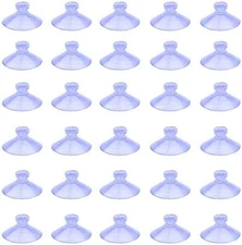 100Pcs Mini Clear Plastic Suction Cups without Hooks (20Mm)