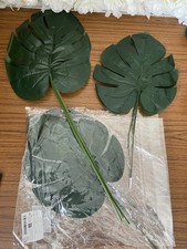 11 Artificial Monstera Cheeseplant Tropical Leaf Faux Stem Tropical Wedding Long