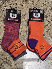 2 Phoenix Suns Basketball Kids Socks 3 Pack Sz 9-11 NEW