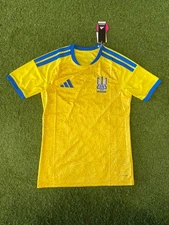 adidas Ukraine Home Men's Stadium Soccer Jersey 26/27 - Yellow/Blue