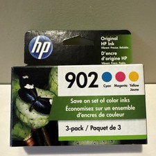 3PK Genuine HP 902 Cyan Magenta Yellow Ink Cartridges 6958 6962 6954 6968 6975