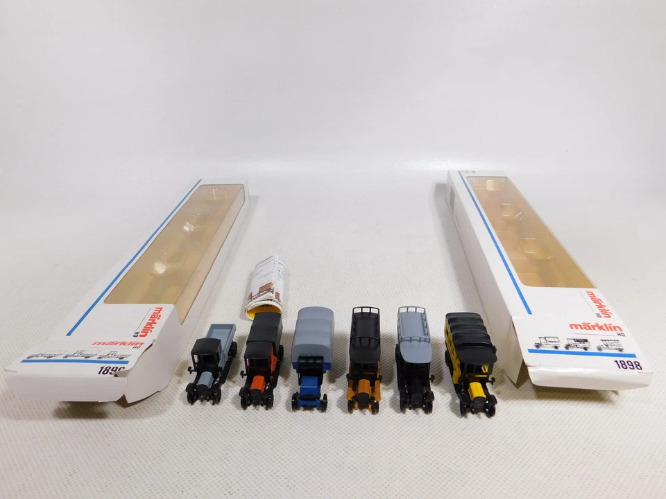 2X Märklin H0 1:87 Set Oldtimer LKW 1898 500 Anni Post 1899 Mint+Box #DT343-1 - Immagine 4 di 4