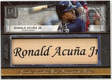 Ronald Acuna Jr 2020 Topps Museum Lumber Bat Barrel Nameplate Card #JLBN-FM 1/1