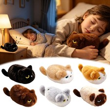 Anxiety Relief Breathing Cat Plush Toy Stuffed Animal with Sound for Sleep Kids