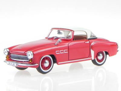 Wartburg 313-1 Sport Coupe red GDR Ostalgie deluxe diecast modelcar 1:43
