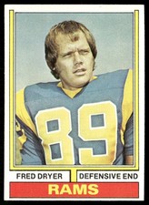 Fred Dryer 1974 Topps #471 Los Angeles Rams EX