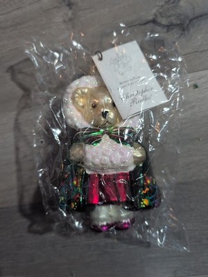 Christopher Radko Muffy Vanderbear Bearly In Tune Ornament 00-NAB-01. M1