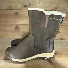 merrell encore 4 tall womens size 7.5 wide shoes brown waterproof snow boots