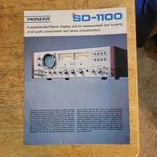 Vtg Pioneer Brochure ~ SD-1100 Stereo Display...