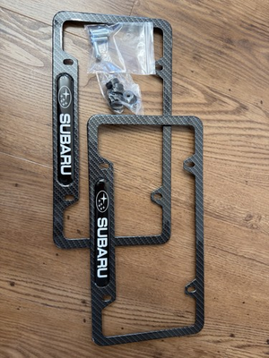 #ad Subaru Carbon Fiber Style License Plate Frames Set of 2 – Hardware Included $25.99