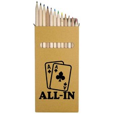 12 x 'All In Cards' Long 178mm Coloured Pencils / Pencil Set PE00081573 