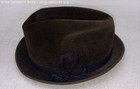 Vintage Berg Men's Dark Green Fitted Traditional Twisted Rope Band Fedora Hat — photo 4