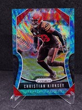 CHRISTIAN KIRKSEY 2019 PANINI PRIZM BLUE WAVE PRIZM #92 SP BROWNS /199
