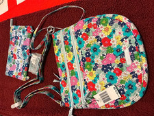 Vera Bradley 3 zip Crossbody in Far Out Floral with extras NWT