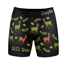 Mens Dill Doe Boxer Briefs Funny Offensive Pickle Deer Graphic Novelty Underwear