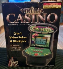Excalibur Virtual Casino 2 in 1 Video Poker & Blackjack Electronic Casino Game