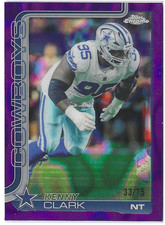 2025 Topps Chrome Football Kenny Clark /75 Purple Dallas Cowboys