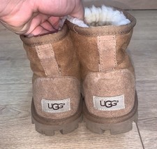 UGG Essential Mini Brown Boots. Size 5.5. Good Condition, Some Wear & Tear