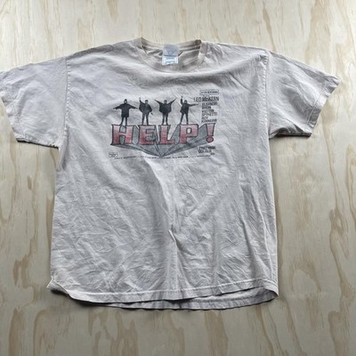 Vintage Beatles Help Movie Shirt Mens XL Beige Alstyle Graphic Tee