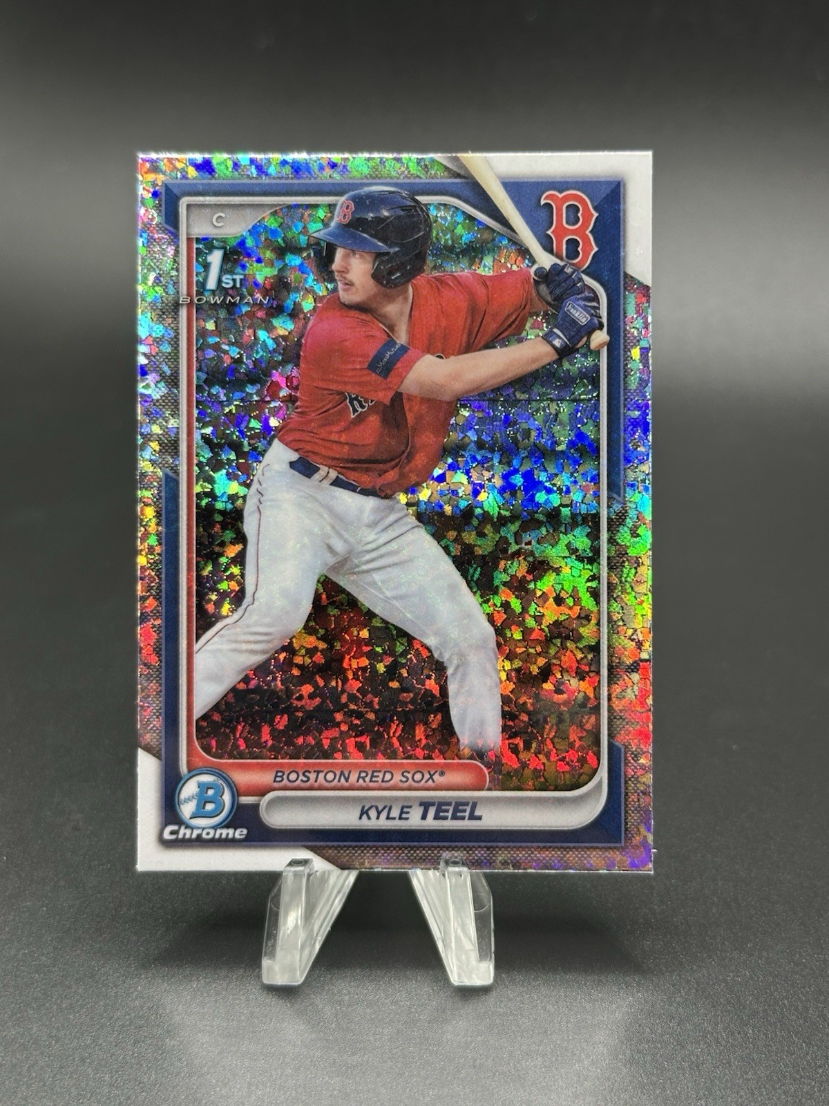 Kyle Teel 2024 Bowman Chrome Prospects 1st Mini Diamond Refractor #BCP-48
