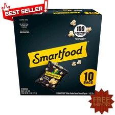 Smartfood Popcorn White Cheddar Flavored Popcorn Snacks, 0.625 oz Bags, 10 Count
