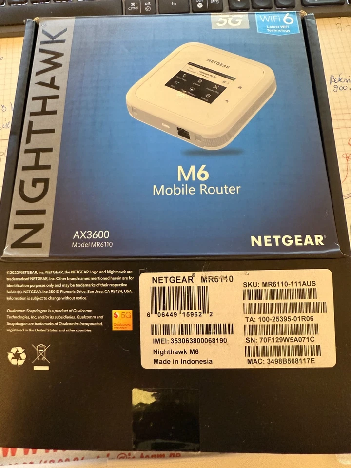 Netgear Nighthawk M6 Mobile Router 5G WiFi 6 MR6110-111AUS – OVP – Top Zustand - Bild 2 von 4