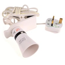Clip On Lamp-Light on a Extension Lead Max 60W 1m Cable � BC Ideal for LED Bulbs