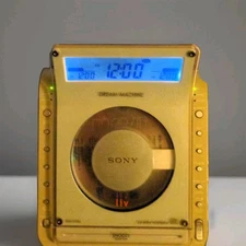 Sony Liv Dream Machine ICF-CD855v Clock Radio CD Player RADIO & ALARM WORKS ONLY