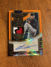 Gavin Williams 2023 Panini Select Orange Pulsar Prizm Patch Auto Guardians /3