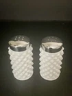 Vintage Fenton Hobnail Milk Glass  Salt And Pepper Shakers MCM New Condition!