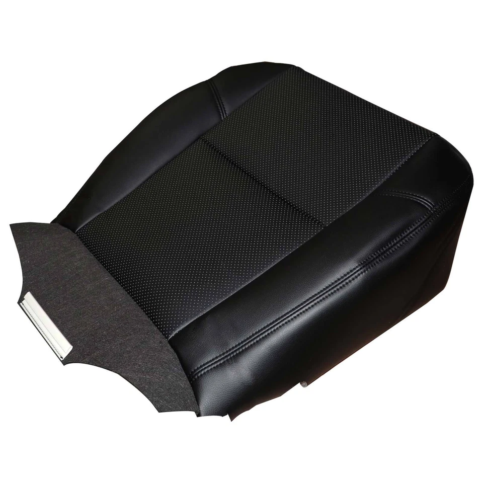 Cubierta de asiento de cuero perforado inferior negra para GMC Yukon XL 2007-2014 Foto 2 de 4