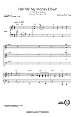 Pay Me My Money Down Discovery Choral VoiceTrax CD