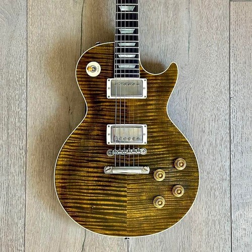 Electric guitar plain maple board top glue flame veneer small pin bridge and bon - Picture 7 of 9