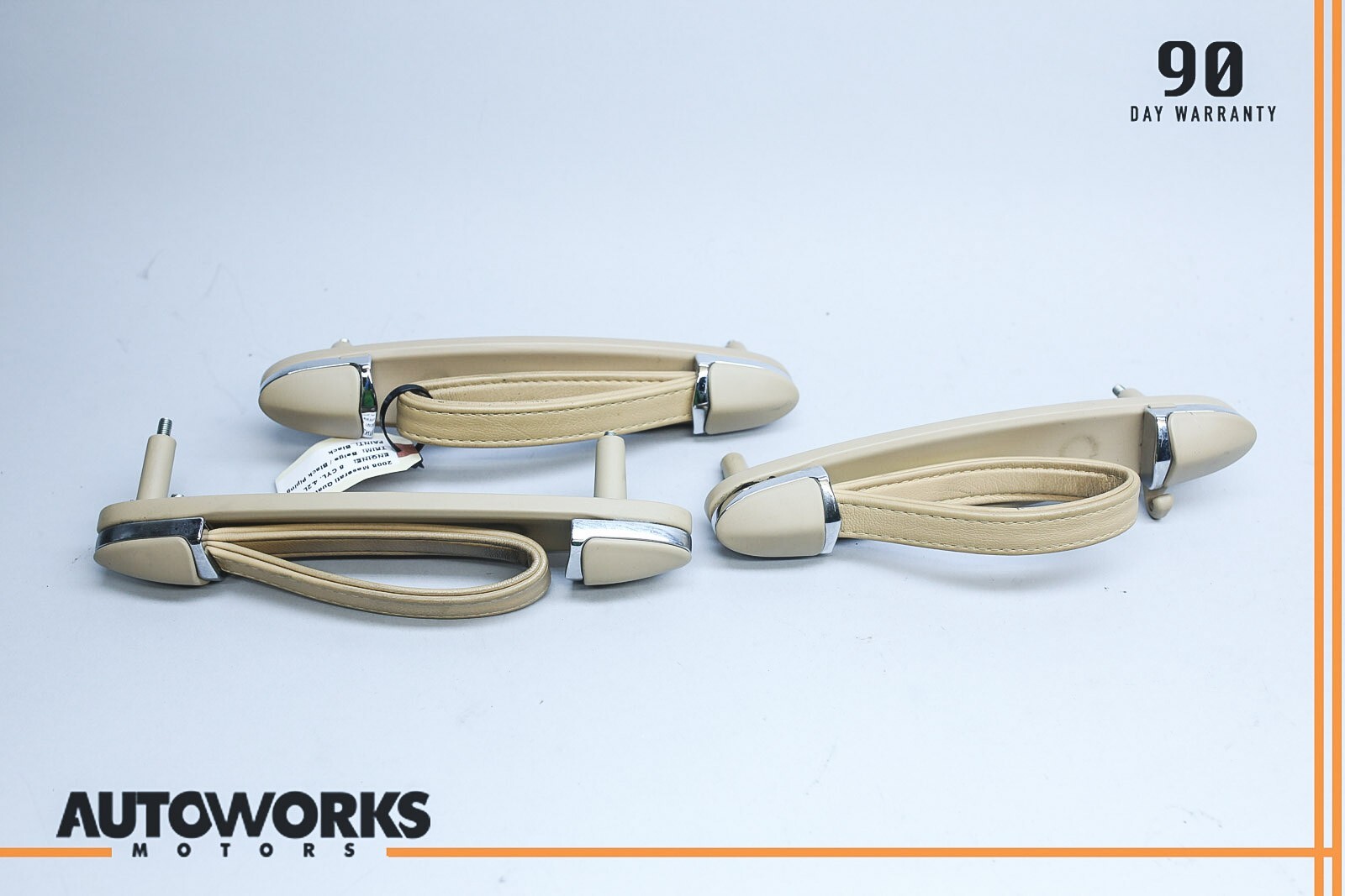 03-12 Maserati Quattroporte M139 Front Rear Overhead Grab Handle Set of 3  OEM