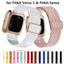 Stretchy Nylon Strap Soft Elastic Loop Watch Band For Fitbit Versa 3 / Sense