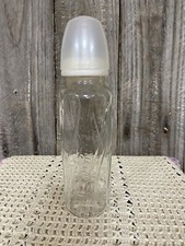 Vintage Evenflo Swirl Clear Glass Baby Bottle 8oz With Original Nipple  Cap EUC