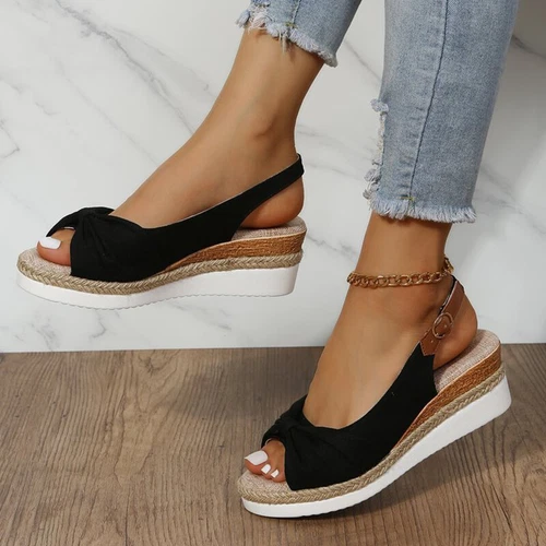 Womens Wedge Sandals Platform Espadrilles Sandal Summer Beach Anti Slip Shoes - Picture 11 of 56