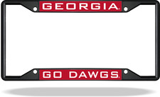 Georgia GO DAWGS Black License Plate Frame