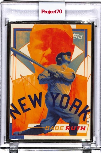 2021 TOPPS PROJECT 70 #153 BABE RUTH by MATT TAYLOR - P70 AP SILVER FRAME 08/51