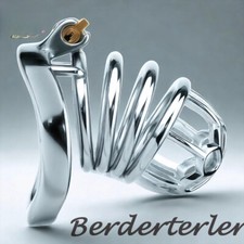 Male Chastity Cage Lock with 4 Ring Sissy Men's Chastity Device Anti-Escape Ring