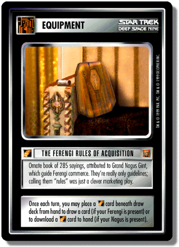 STAR TREK RULES OF ACQUISITION CCG SINGLE RARE CARDS MINT Equipment - Picture 5 of 7