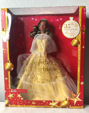 BARBIE 2023 HOLIDAY DOLL Dark Brown Hair 35th Anniversary Collector Model #HJX05