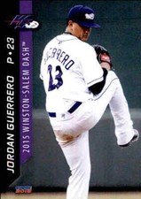 2015 Winston-Salem Dash Choice #12 Jordan Guerrero Moorpark California CA Card