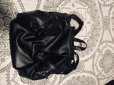 TOPSHOP Textured Faux Leather Black Backpack | eBay display picture 3