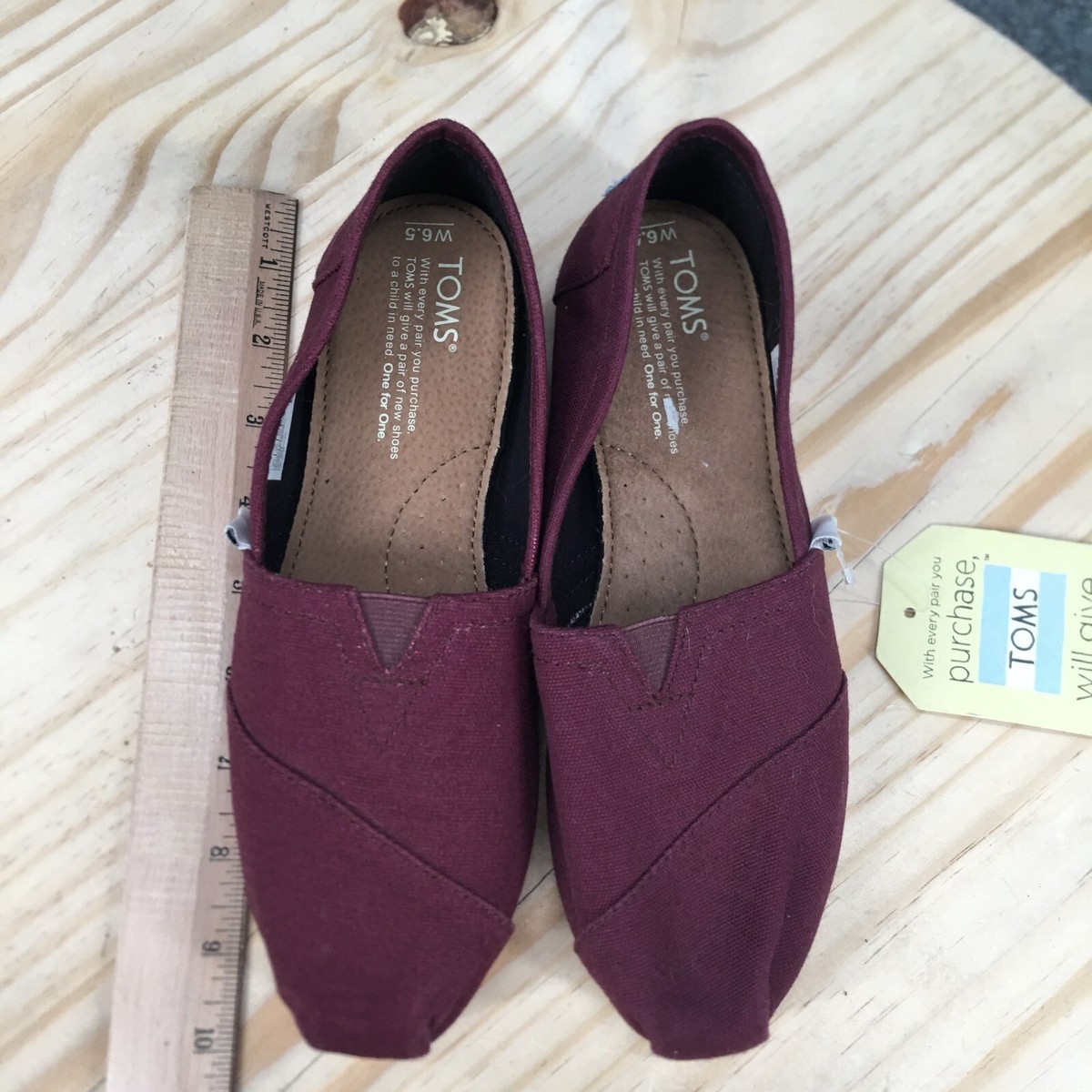 Canvas Shoes Burgundy Toms Mens TOMS Shoes Womens Slip On Sneakers