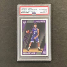 2016-17 NBA Hoops #279 Malachi Richardson Signed Card AUTO PSA Slabbed RC Kings