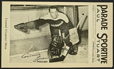 1943-1948 CONRAD ''CONNIE'' DION SKIPPERS PARADE SPORTIVE PAUL STUART HOCKEY PHOTO