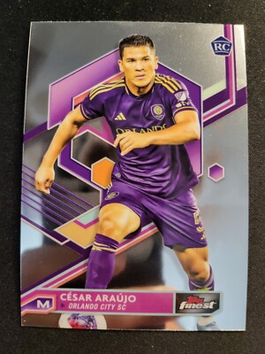 2023 Topps Finest MLS Cesar Araujo RC Card #46 Orlando